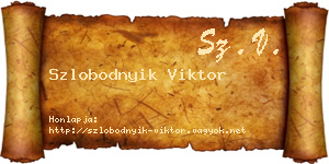 Szlobodnyik Viktor névjegykártya