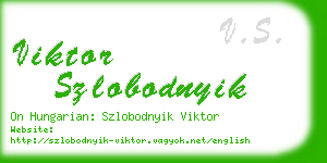 viktor szlobodnyik business card